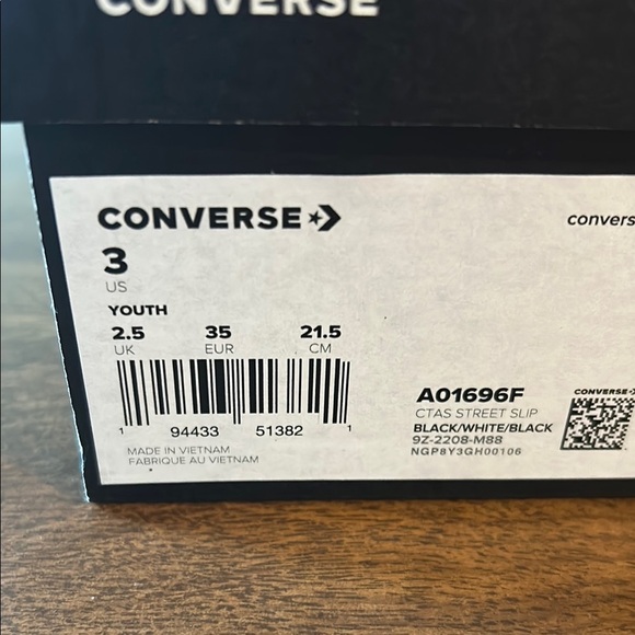 Converse Kids' Black All Star Sneakers - Picture 6 of 6